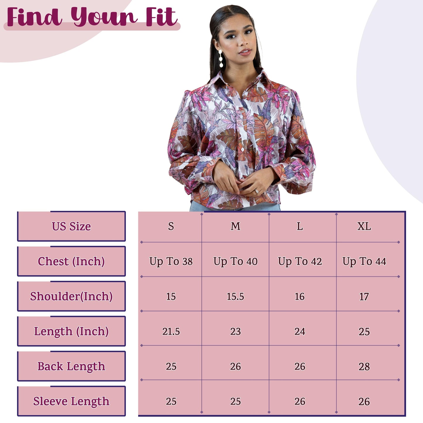Colorful Floral Button Down – Balloon Sleeve Women’s Shirt