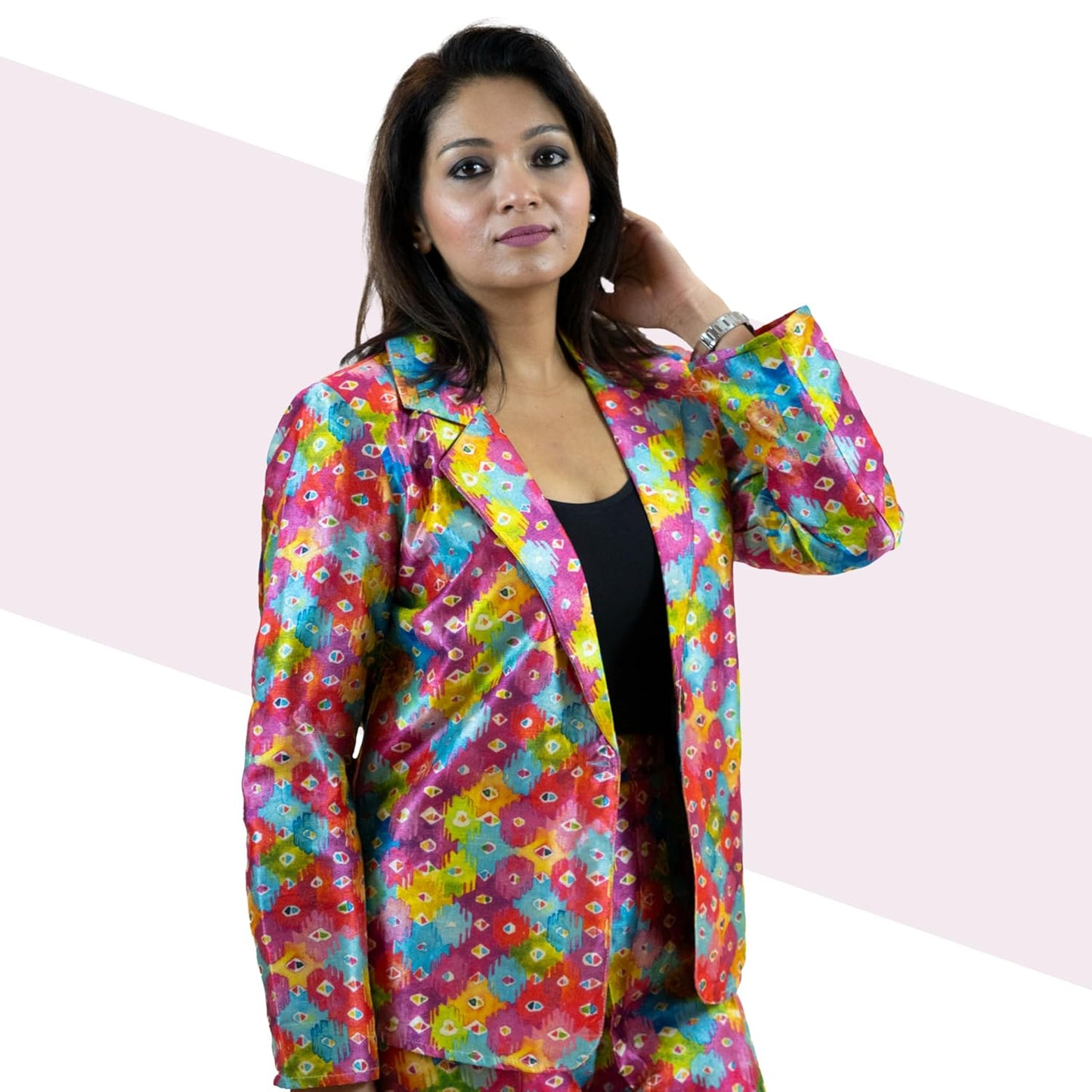 Hot Pink Women’s Blazer – Stylish Business Casual Jacket