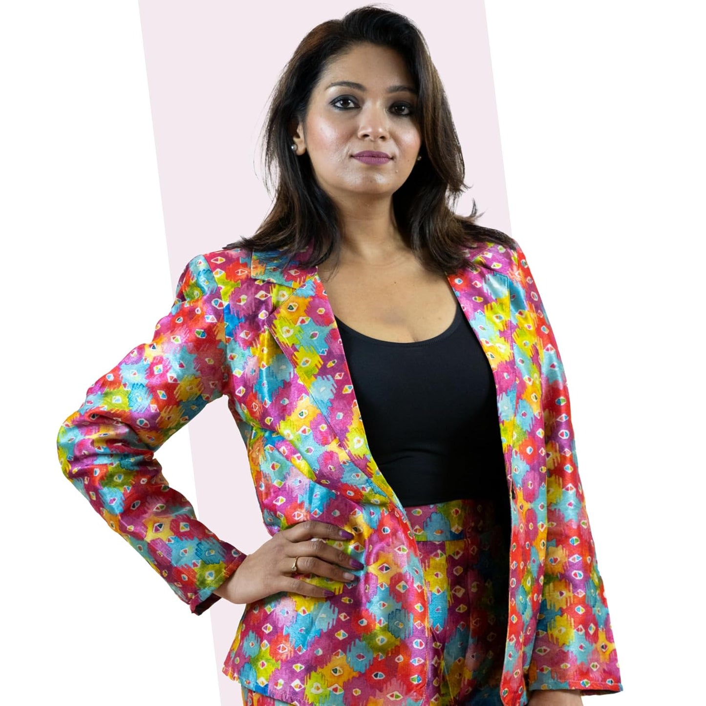 Hot Pink Women’s Blazer – Stylish Business Casual Jacket