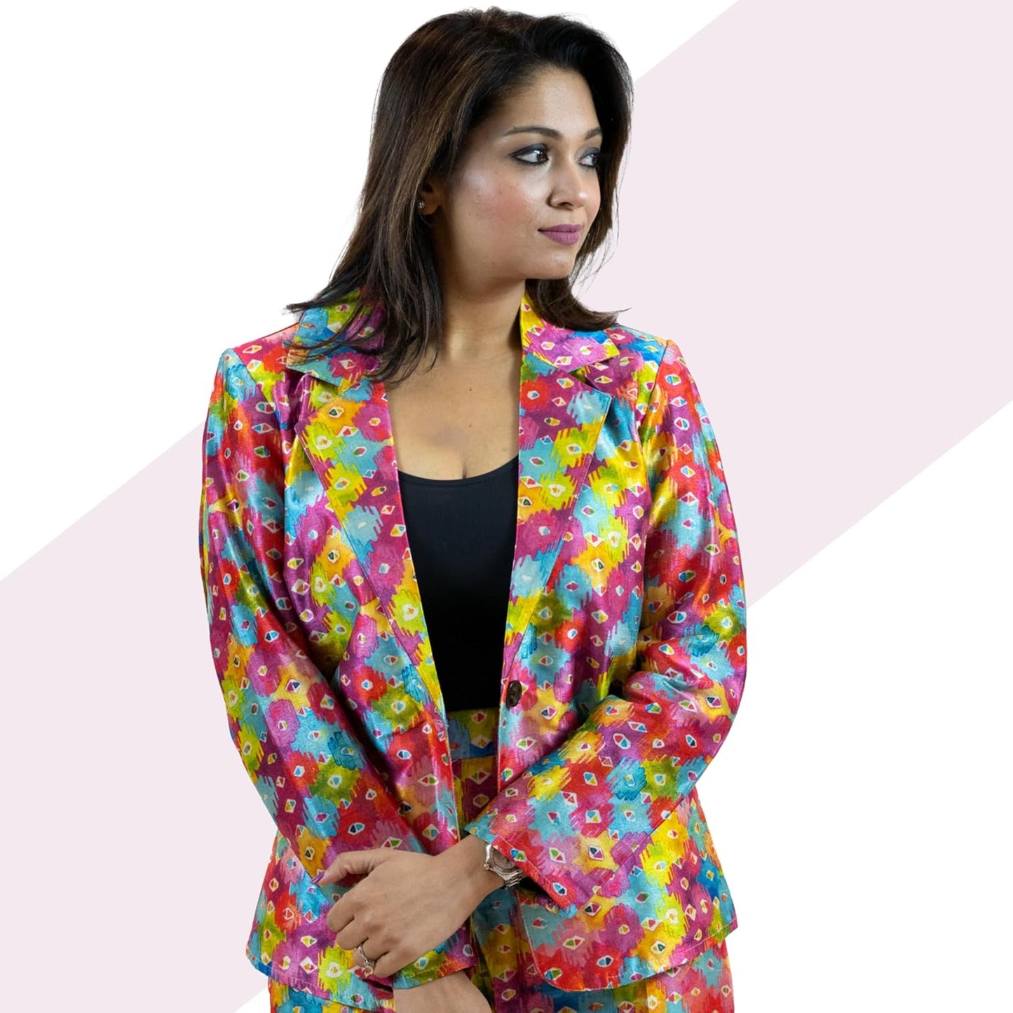 Hot Pink Women’s Blazer – Stylish Business Casual Jacket