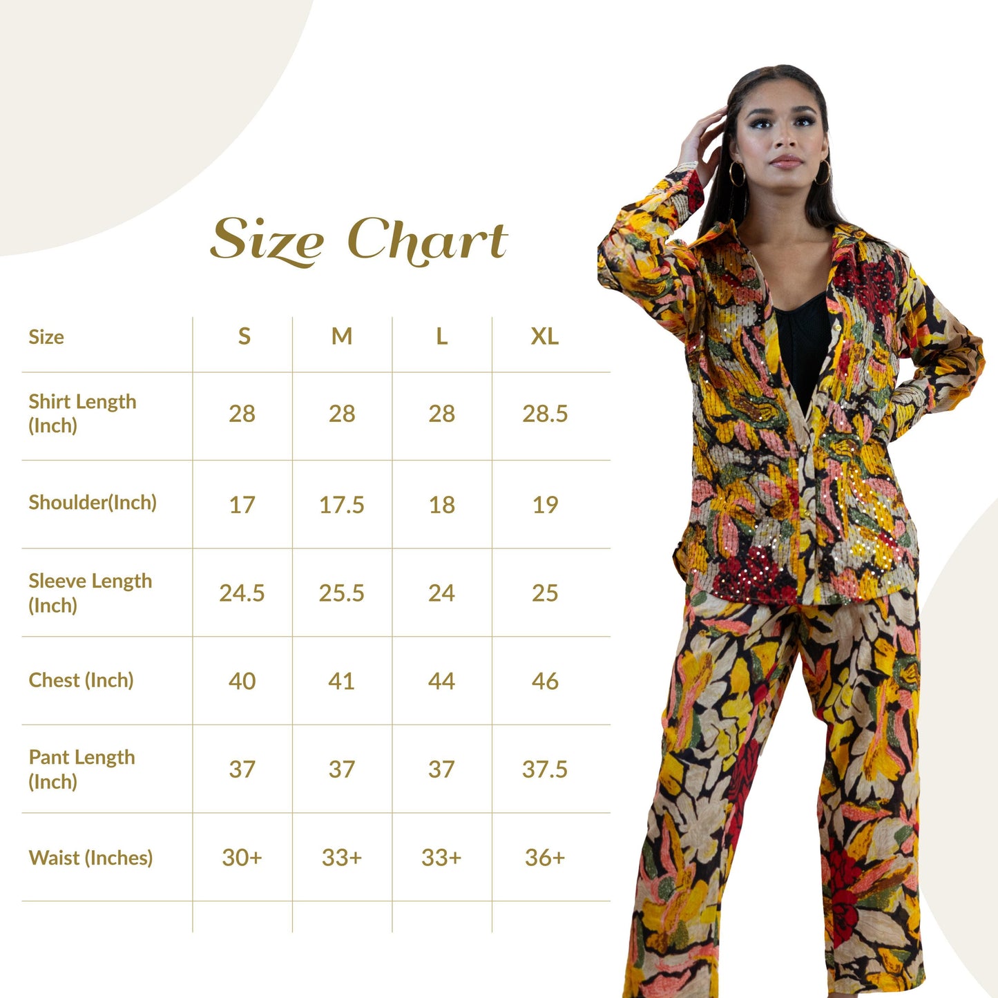 Floral Sequins Co-Ord Set – Elegant 2 Piece Party Outfit