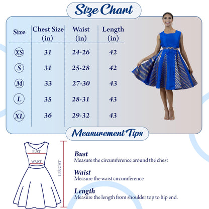 Royal Blue Brocade Dress – Vintage Inspired Midi Outfit