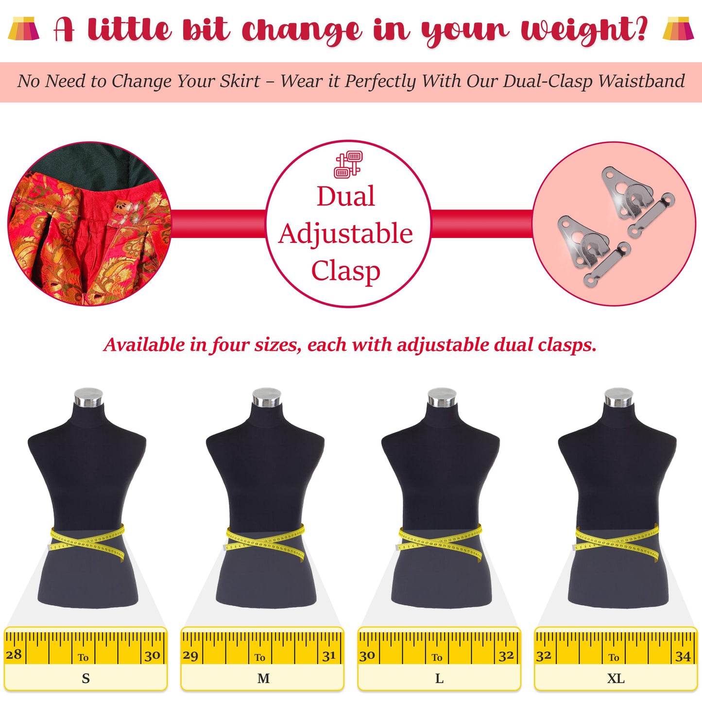 Hot Pink Floral A-Line Skirt – Vintage Brocade Midi Skirt