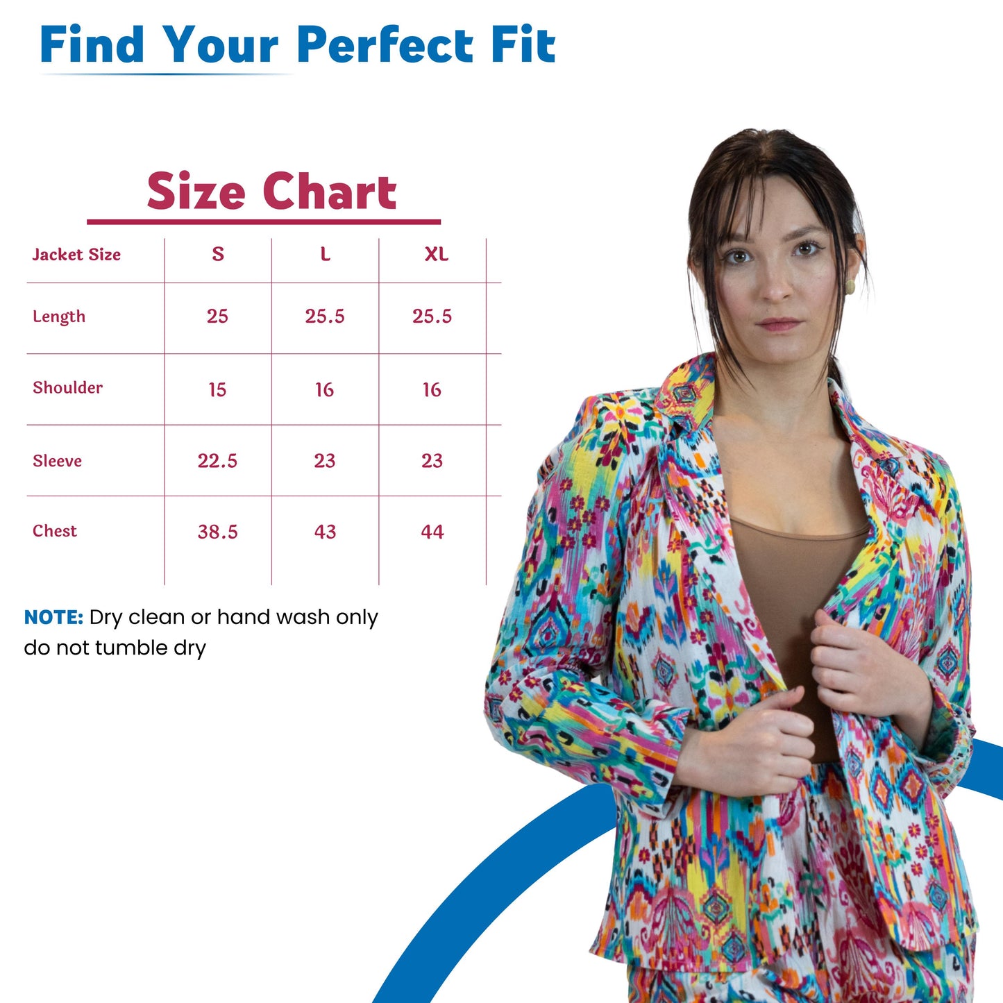 Moroccan Print Blazer – Lightweight Cotton Viscose Jacket