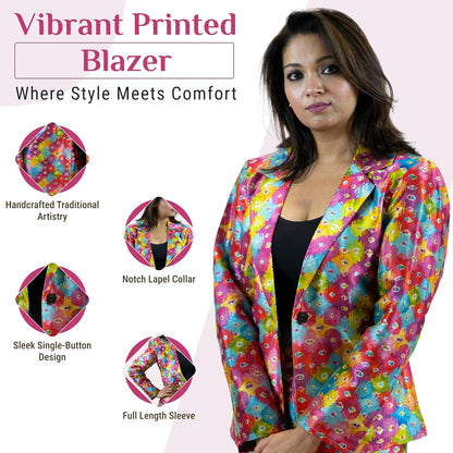 Hot Pink Women’s Blazer – Stylish Business Casual Jacket