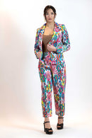 Moroccan Print Co-Ord Set – Blazer & Pants Suit Women - Pink
