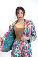 Moroccan Print Blazer – Lightweight Cotton Viscose Jacket