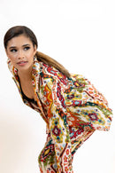 Women’s Moroccan Print Blazer – Lightweight Multicolor Jacket