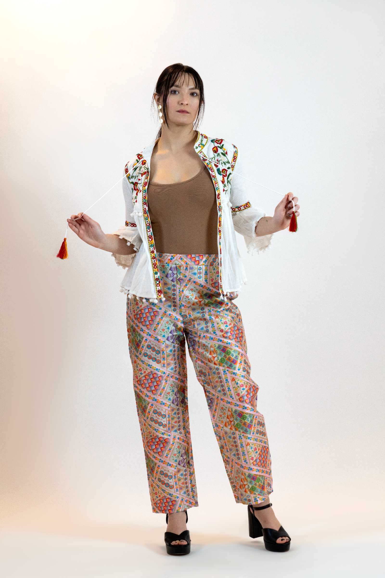 Floral Peplum Top – Puff Sleeve Printed Blouse for Women