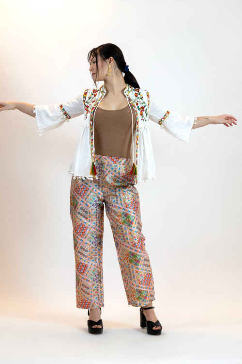 Floral Peplum Top – Puff Sleeve Printed Blouse for Women