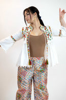 Floral Peplum Top – Puff Sleeve Printed Blouse for Women
