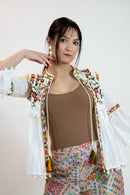 Floral Peplum Top – Puff Sleeve Printed Blouse for Women