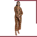 Geometric Print Co-Ord Set – Blazer & Tapered Pants Suit